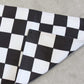 Checkered Black and White Racing Flag 12x18 Inches, Double Sided Heavy Duty Polyester with 2 Brass Grommets, Race Car Party Sport Events Flags