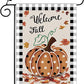Pack of 2 Fall Pumpkin Garden Flags12 x 18 Inch Double Sided for Outdoor Autumn Welcome Decorations Banner Seasonal Farmhouse Yard Decor