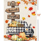 Pack of 2 Fall Garden Flag Yard Flags 12 x 18 Inch Double Sided Pumpkin Outdoor Flag Welcome Decorations for Home Porch Outside (Fall-Harvest Car)