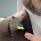 Pack of 4Pcs Ukraine Flag Pins, I Stand with Ukrainian, Ukrainian American Lapel Pin Button with Coat of Arms, Support The Ukraine Pin