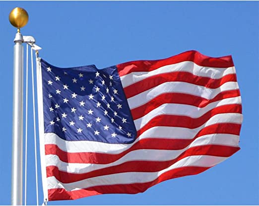 American Flag 2X4 US Flags 2’ x 4’ Heavy Duty Outdoor Durable Nylon USA Flag with Embroidered Stars, Sewn Stripes and Brass Grommets