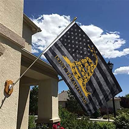 3x5 Double Sided Don't Tread On Me Flag Gadsden Black American Flags Made in USA 3Ply Heavy Duty Durable Tea Party Libertarian USA Outdoor Banner