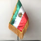 Iran Old Table Flag - Former Iranian Desk Flag Persia Flag 20x30 cm - Satin Double Sided Table Flag with Pole - Vivid Color