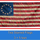 Pack of 10 Tea Stained American Betsy Ross Flag, 3x5 ft Vintage USA Flag for Outsides, Made in USA 13 Stars Colonies, Premium American Flag Banner Heavy Duty with 2 Brass Grommets Polyester Outdoor House Wall Decoration