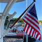 Pack of 2 American Flag US Flags 2x3 Outdoor Made in USA High Wind Heavy Duty Outside Embroidered Stars All Weather Durable Nylon Sewn Stripes with Brass Grommets (2' x 3' American Flag)