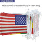 33Ft, 32 Countries Flags 11.8"x7.8", International Bunting Pennant Banner with Vivid Color and String, World Party Decoration for Sports Clubs Bars