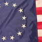 Embroidered Betsy Ross Flag 3x5 ft, Tea Stained 13 Colonies American Flags for Outdoor, Vintage 13 Stars USA Flags Sewn Stripes Historical Dyed for Outdoor Indoor Decoration