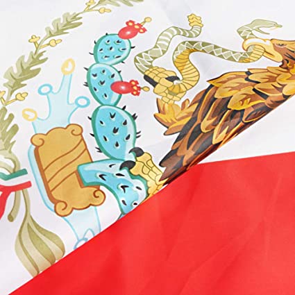 Pack of 2 Mexican Mexico Flags 3x5 Feet Vivid Colors Mexican MX Flags Banner with Brass Grommets
