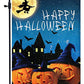 Pack of 2 Happy Halloween Pumpkins Garden Flags 12x18- Double Sided Pumpkin Lantern Yard Flags Banner Halloween Garden Lawn Decorations