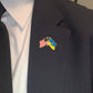 Pack of 4Pcs Ukraine Flag Pins, I Stand with Ukrainian, Ukrainian American Lapel Pin Button with Coat of Arms, Support The Ukraine Pin