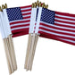 Small American Flags on Stick 50 Packs 4x6 Inch Mini US Flag 4th of July Decorations for Outdoor Outside Hand Held USA Stick Flags Spear Top