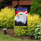 Pack of 2 Eagle America Patriotic Garden Flag- July 4th American Independence Day Decorative Yard Flags Banner Double Sided Patriotic Party Decor 12.5 x 18 Inch