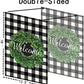 Pack of 2 Welcome Boxwood Wreath Garden Flag - Double Sided Buffalo Plaid Check Flag Autumn 12.5 x 18 Inch - House Yard vertical Decoration Country Outdoor Indoor Banner
