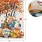 Pack of 2 Happy Fall Garden Flag 12x18 Inch Double Sided, Autumn Gnome Pumpkin Maple Leaves Yard Flags for Farmhouse Porch