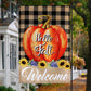 Pack of 2 Fall Garden Flag Autumn Buffalo Check Pumpkins - Small Vertical Welcome Garden Yard Flags Banner 12x18 Double Sided Farmhouse Home Fall Porch Decor Outside