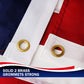 American Flag 4x6 US Flags Made in USA 4’x6’ Heavy Duty Outdoor Durable Nylon Flag with Embroidered Stars, Sewn Stripes and Brass Grommets