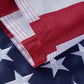 American Flag 3x5 Sleeve Outdoor US Flag - Made in USA Embroidered Stars Durable Nylon Flags with Embroidered Stars, Sewn Stripes