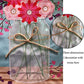 Pack of 2 Garden Flag, Welcome Home Banner, Double Sided Mason Jar Linen Flags For Outdoor, Home , Yard ,Decoration（12.5 x 18 Inches, 3D Flowers )
