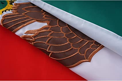Mexican Flag Bandera de Mexico 4X6 Embroidered Flags Sewn Stripes 240D Heavy Duty MX National Flag for Indoor/Outdoor