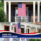 American Flag 6x10 - Made in USA Heavy Duty Embroidered Stars 6x10 Foot Flags Outdoor Banner US Nylon Sewn Stripes Indoor with 4 Brass Grommets