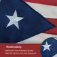 Hate Has No Home Here Puerto Rico Boat Flag 12x18 Inch, Embroidered Star and Double Stitched Sewn Stripes with 2 Brass Grommets, Heavy Duty Nylon Puerto Rican Flags