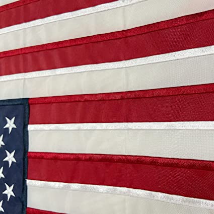 Pack of 2 American Flag USA Garden Flag 12 x 18 - Patriotic Small American Flags with Embroidered Stars for Yard