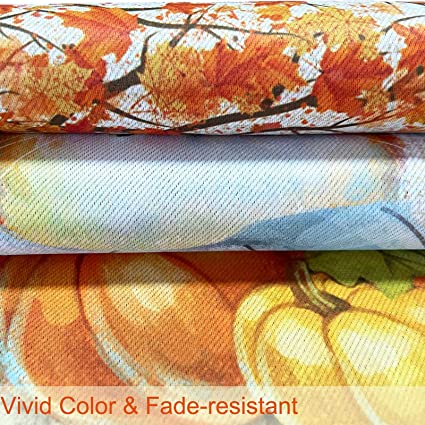 Pack of 2 Fall Garden Flag Yard Flags 12 x 18 Inch Double Sided Pumpkin Outdoor Flag Welcome Decorations for Home Porch Outside (Fall-Harvest Car)