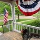 USA Pleated Fan Bunting Flag - 2x4ft American US Half Fan Embroidered Banner - Oxford Nylon Premium Quality Patriotic Stars & Stripes