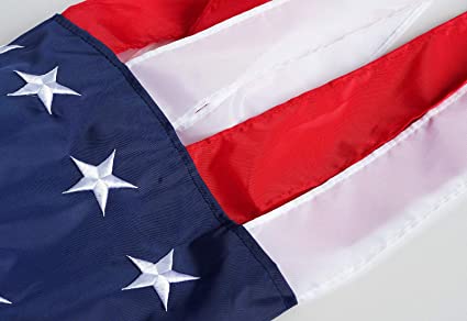 American Flag Windsock, US Flag Embroidered Stars Windsock for The 4th of July, Outdoor Hanging Stripes USA Flags Wind Socks for Patriotic Decor(60 Inch)
