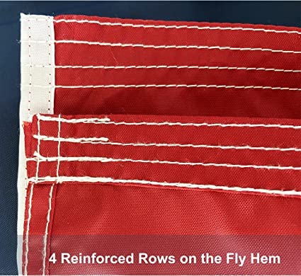 8x12 American Flag Large US Flags Heavy Duty Embroidered Stars, Sewn Stripes, 3 Brass Grommets USA Flag for Outside Wall