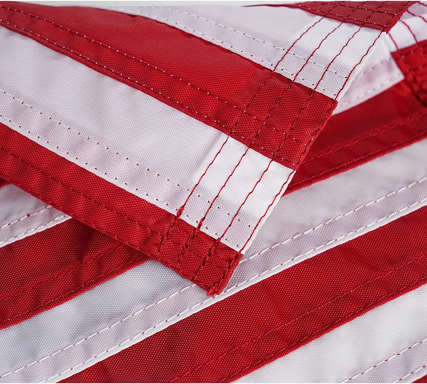 American US Boat Flag 12x18 Inch Made in USA, Embroidery 50 Stars Ensign Nautical U.S.A Flags with 2 Brass Grommets, Heavy Duty Nylon Outdoor Banner for Yacht