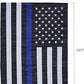 Pack of 10 Thin Blue Line Garden Flag American Police Flags 12.5x18 inch Double Sided Back the Blue Stripe Blue Lives Matter Flag, silver blue