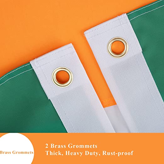 Indian Flag Embroidered India National Flags 3x5 Foot Tricolour Sewn Stripes Heavy Duty Outdoor with Brass Grommets