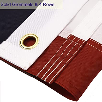 American Flag for Outdoor 5x8 US Flags with Embroidered Stars Heavy Duty Made in USA Flag 2 Brass Grommets Indoor Outside