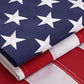 8x12 American Flag Large US Flags Heavy Duty Embroidered Stars, Sewn Stripes, 3 Brass Grommets USA Flag for Outside Wall
