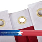 USA American Pleated Fan Flag 1.5x3 Feet Made in US, Embroidery Stars U.S.A 4th of July Bunting Flags with 3 Brass Grommets and Canvas, Patriotic Half Fan Banner for Fourth of July Deco