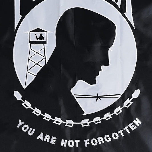 Pow Mia Flag 3x5 Outdoor Double Sided Pow/mia Flags Embroidered Heavy Duty You are Not Forgotten War Powmia Flag with Brass Grommets for Outside