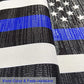 Pack of 10 Blue Line Garden American Flag - 12.5 x 18 Inch Double Sided Police Yard Flags for Honoring Law Enforcement Officers Fade-resistant