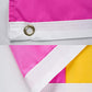 Pack of 10 Pansexual Pride Flag 3x5 ft - Omnisexual LGBTQ Flags - Vivid Color and Fade Proof Double Stitched Outdoor indoor Banner with 2 Grommets