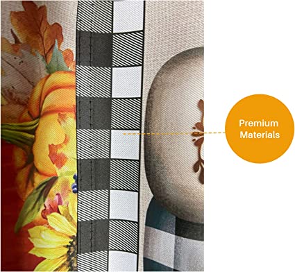 Pack of 2 Fall Garden Flag 12 x 18 Inch Double Sided for Outside Autumn Pumpkin Welcome Decorations Banner Seasonal Farmhouse Yard Decor
