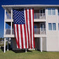 American Flag 12x18 Ft Large US Flags - Made in USA - Giant United State Flag Heavy Duty Outdoor Embroidered Stars for All Weather High Wind Sewn Stripes With Brass Grommets