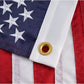 American US Boat Flag 12x18 Inch Made in USA, Embroidery 50 Stars Ensign Nautical U.S.A Flags with 2 Brass Grommets, Heavy Duty Nylon Outdoor Banner for Yacht