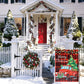 Pack of 2 Christmas Garden Flag Merry Christmas Yard Flags 12x18 Double Sided Red Truck Xmas Decor for Outdoor, Outside