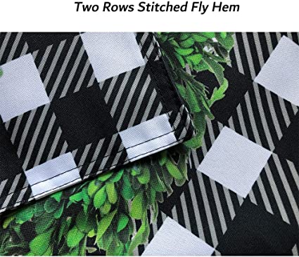 Pack of 2 Welcome Boxwood Wreath Garden Flag - Double Sided Buffalo Plaid Check Flag Autumn 12.5 x 18 Inch - House Yard vertical Decoration Country Outdoor Indoor Banner