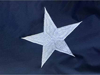 Texas Flag 16x24 Inch TX State Flags Made in USA Embroidered Sewn Boat Flags 210D Oxford Nylon
