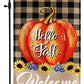 Pack of 10 Hello Fall Garden Flag Autumn Buffalo Check Pumpkins - Small Vertical Welcome Garden Yard Flags Banner 12x18 Double Sided Farmhouse Home Fall Porch Decor Outside