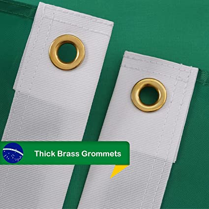 Brazil Brazilian Flag 3x5FT Embroidered Stars Sewn Stripes Heavy Duty Outside Flags with Two Thick Brass Grommets