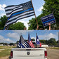 Thin Blue Line Flag 3x5 Back the Blue - Made in USA Police Flags, Blue Lives Matter First Responders Outdoor Flag, Embroidered & Sewn Stripe for Outside Indoor