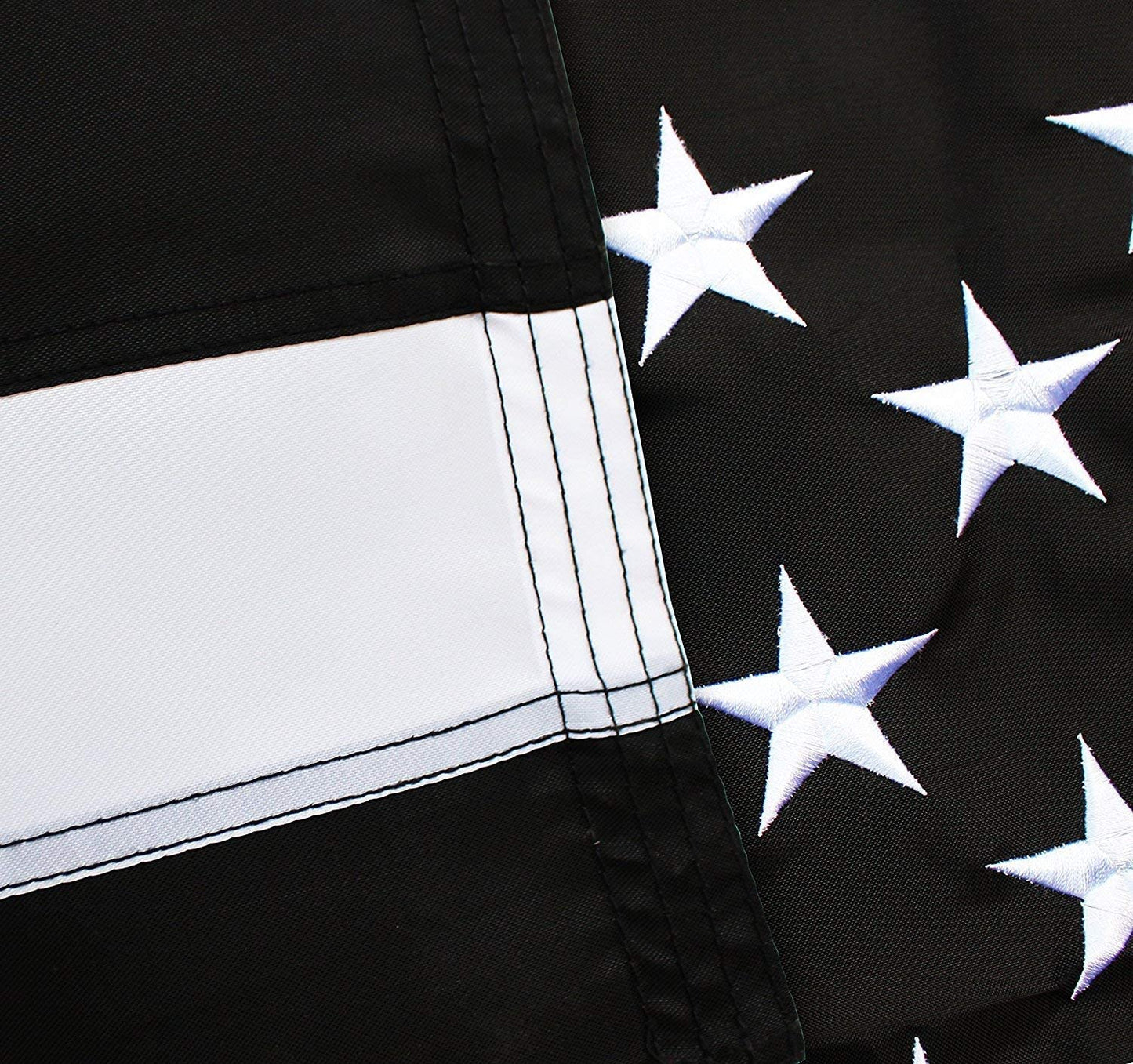 Thin Blue Line Flags 3x5 Outdoor Made in USA - Embroidered Stars Police Flag, Heavy Duty Back The Blue Flag Stripe Blue Line Lives Matter Flags Banner with 2 Brass Grommets