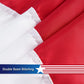 USA American Pleated Fan Flag 1.5x3 Feet Made in US, Embroidery Stars U.S.A 4th of July Bunting Flags with 3 Brass Grommets and Canvas, Patriotic Half Fan Banner for Fourth of July Deco